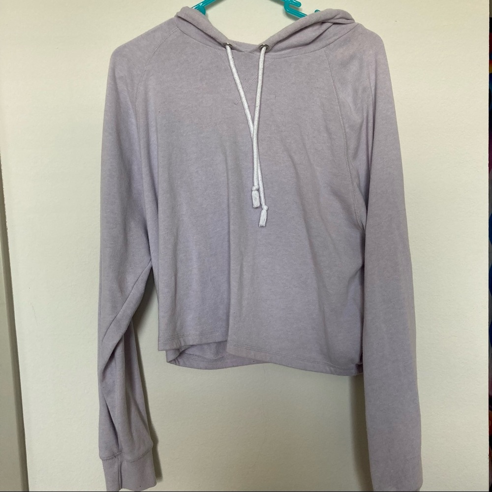 H&M Lavendar Crop Top Hoodie